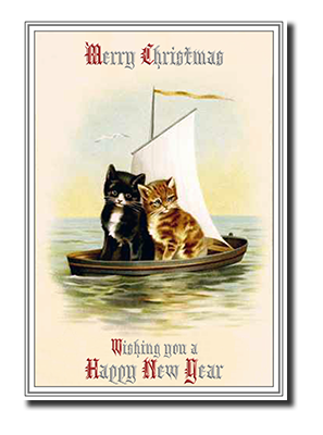 Felicitas� Cat Christmas Cards by Fine Art Cards Limited.