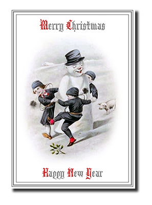 Felicitas� Vintage Snowman Christmas Cards by Fine Art Cards Limited.