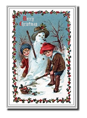 Felicitas� Vintage Snowman Christmas Cards by Fine Art Cards Limited.