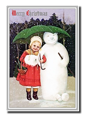 Felicitas� Vintage Snowman Christmas Cards by Fine Art Cards Limited.